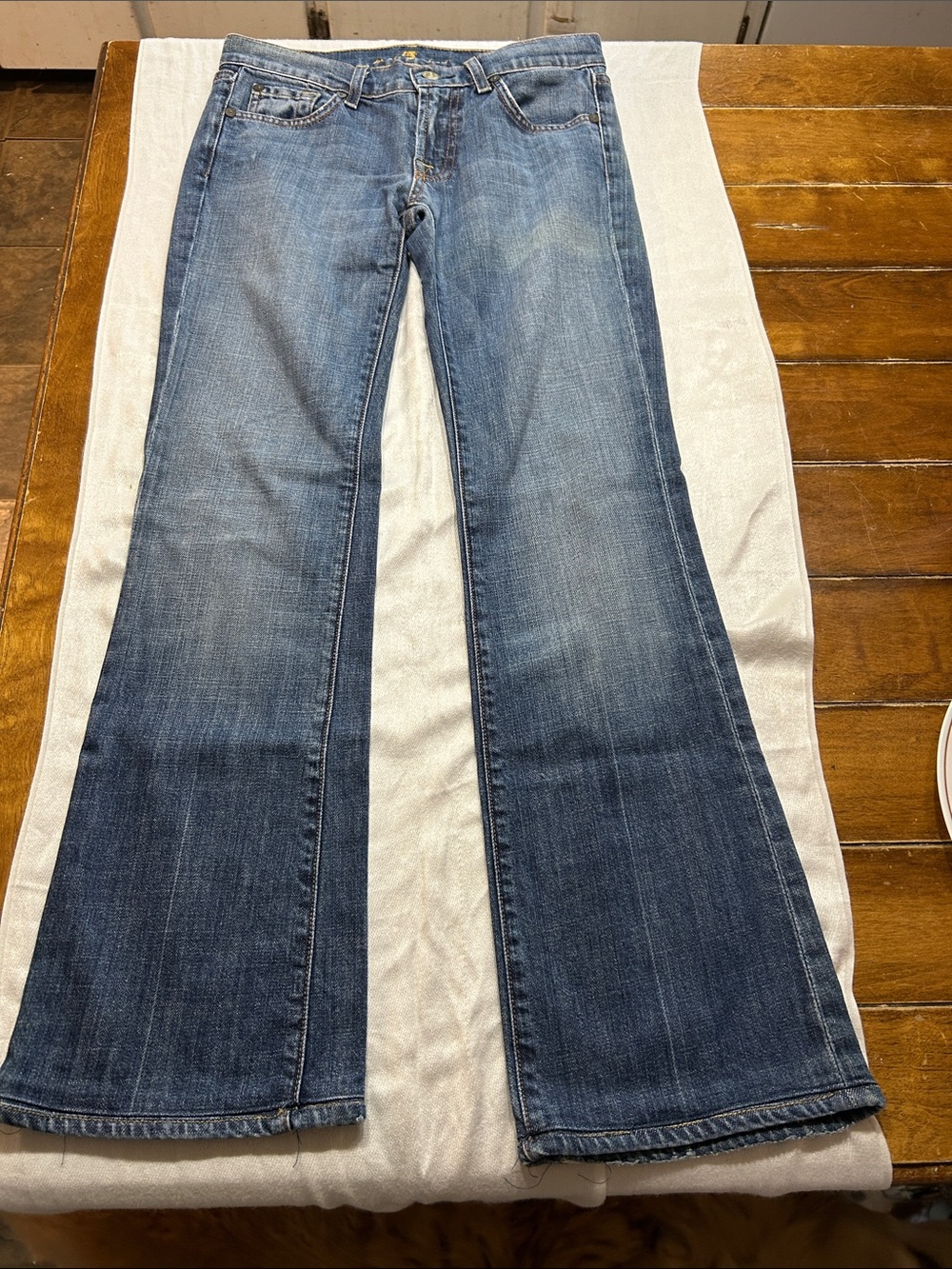 7 For All Mankind Medium Blue Bootcut Jeans - size 26